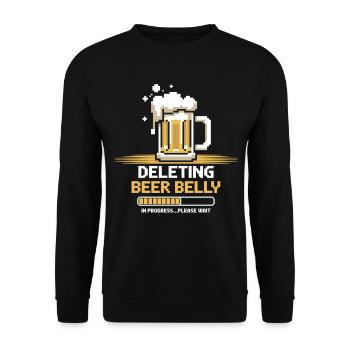Progress: Clear beer belly - Unisex Sweatshirt - black - Front - Alina (178cm) & Michal (187cm)