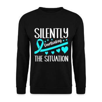 Anxiety disorder Anxiety disorder - Unisex Sweatshirt - black - Front - Alina (178cm) & Michal (187cm)
