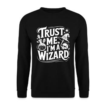 Trust me, I'm a magician - Unisex Sweatshirt - black - Front - Alina (178cm) & Michal (187cm)