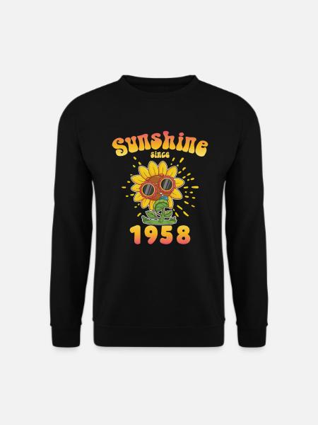 1958 Birthday Sunshine since - Unisex Sweatshirt - black