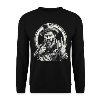 Grantler Grantig Bairischen Dialekten Bayern - Unisex Pullover - Schwarz - Vorne - Alina (178cm) & Michal (187cm)