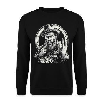 Grantler Grantig Bairischen Dialekten Bayern - Unisex Pullover - Schwarz - Vorne - Alina (178cm) & Michal (187cm)