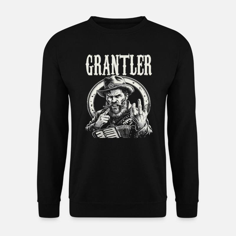 Grantler Grumpy Bavarian dialects Bavaria - Unisex Sweatshirt - black