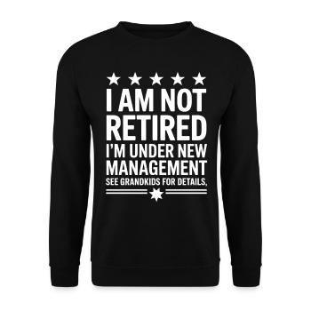 Pensioner Saying Grandson Grandma Grandpa Humor - Unisex Sweatshirt - black - Front - Alina (178cm) & Michal (187cm)