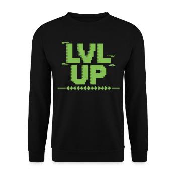 Chemise Gamer Level Up - Sweat-shirt Unisexe - noir - Devant - Alina (178cm) & Michal (187cm)