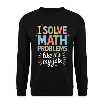 math teacher humor math student - Unisex Sweatshirt - black - Front - Alina (178cm) & Michal (187cm)