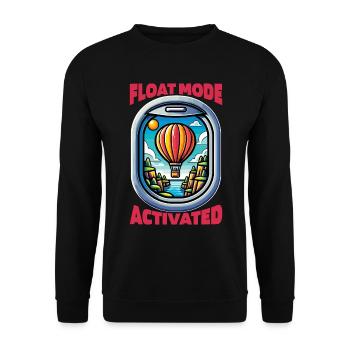 Hot Air Ballooning Float Mode Activated Aeronaut - Unisex Pullover - Schwarz - Vorne - Alina (178cm) & Michal (187cm)