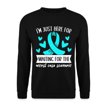 Anxiety disorder Anxiety disorder - Unisex Sweatshirt - black - Front - Alina (178cm) & Michal (187cm)