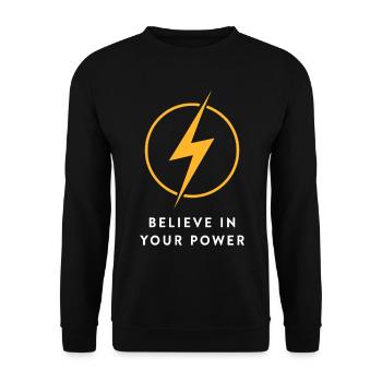 Blitz Croyez en votre pouvoir - Sweat-shirt Unisexe - noir - Devant - Alina (178cm) & Michal (187cm)