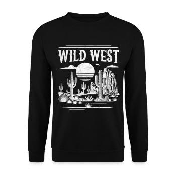 Wild West - Unisex Sweatshirt - black - Front - Alina (178cm) & Michal (187cm)
