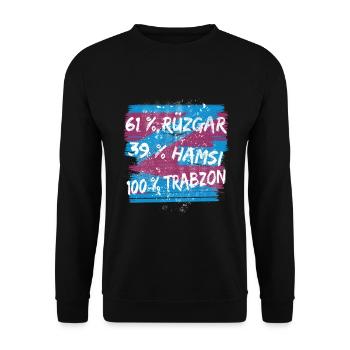 Trabzon Türkei - Unisex Pullover - Schwarz - Vorne - Alina (178cm) & Michal (187cm)