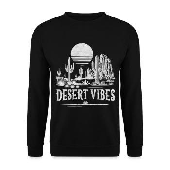 Ambiance du désert - Sweat-shirt Unisexe - noir - Devant - Alina (178cm) & Michal (187cm)
