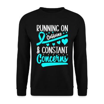 Anxiety disorder Anxiety disorder - Unisex Sweatshirt - black - Front - Alina (178cm) & Michal (187cm)