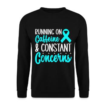 Anxiety disorder Anxiety disorder - Unisex Sweatshirt - black - Front - Alina (178cm) & Michal (187cm)