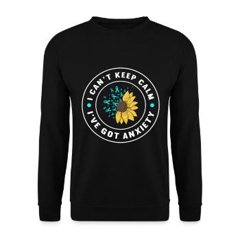 Anxiety disorder Anxiety disorder - Unisex Sweatshirt - black - Front - Alina (178cm) & Michal (187cm)