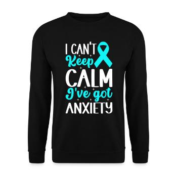 Anxiety disorder Anxiety disorder - Unisex Sweatshirt - black - Front - Alina (178cm) & Michal (187cm)