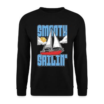 Naviguer en douceur Naviguer aime naviguer sur un bateau à voile - Sweat-shirt Unisexe - noir - Devant - Alina (178cm) & Michal (187cm)