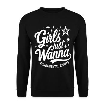 Les filles veulent simplement des droits fondamentaux - Sweat-shirt Unisexe - noir - Devant - Alina (178cm) & Michal (187cm)