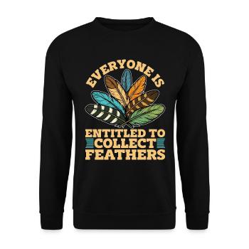 Ornithology Everyone Is Entitled To Bird Watching - Unisex Pullover - Schwarz - Vorne - Alina (178cm) & Michal (187cm)