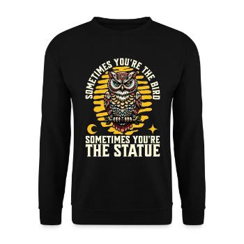 Ornithologie Parfois, vous êtes l’oiseau zoologiste - Sweat-shirt Unisexe - noir - Devant - Alina (178cm) & Michal (187cm)