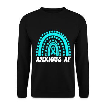 Trouble anxieux Trouble anxieux - Sweat-shirt Unisexe - noir - Devant - Alina (178cm) & Michal (187cm)