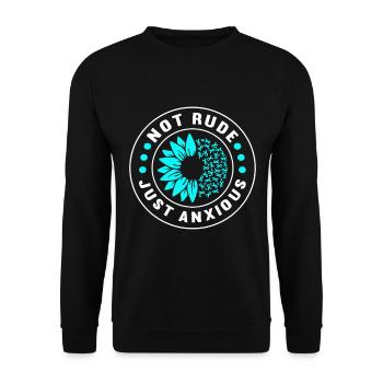 Trouble anxieux Trouble anxieux - Sweat-shirt Unisexe - noir - Devant - Alina (178cm) & Michal (187cm)