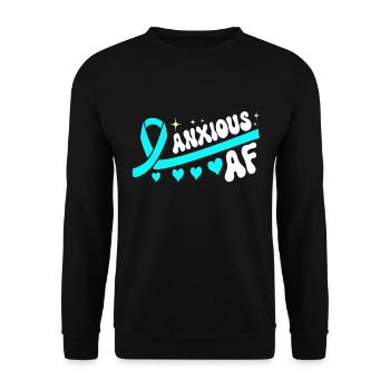Anxiety disorder Anxiety disorder - Unisex Sweatshirt - black - Front - Alina (178cm) & Michal (187cm)