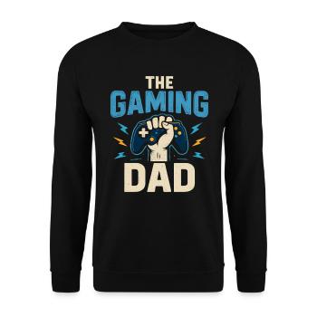 The Gaming Dad – Gamer Dad Controller Shirt - Unisex Sweatshirt - black - Front - Alina (178cm) & Michal (187cm)