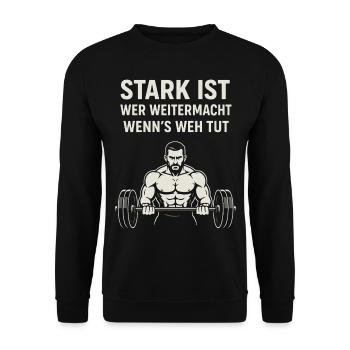 Chemise de fitness Gym Sport Style - Sweat-shirt Unisexe - noir - Devant - Alina (178cm) & Michal (187cm)