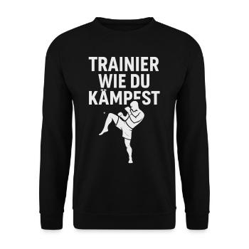 Chemise de fitness Gym Sport Style - Sweat-shirt Unisexe - noir - Devant - Alina (178cm) & Michal (187cm)