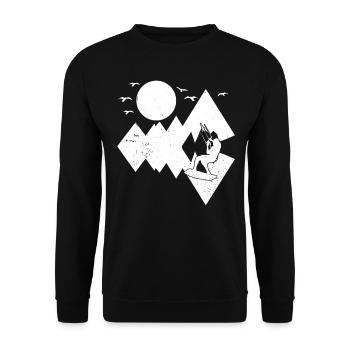 Kitesurfing Watersports Kiteboarding Kitesurfer - Unisex Pullover - Schwarz - Vorne - Alina (178cm) & Michal (187cm)