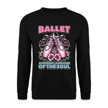 Ballet A Hidden Language Of The Classical Music - Unisex Pullover - Schwarz - Vorne - Alina (178cm) & Michal (187cm)