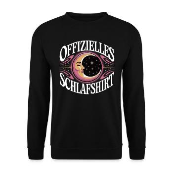 Offizielles Schlafshirt – Moon Edition - Unisex Pullover - Schwarz - Vorne - Alina (178cm) & Michal (187cm)