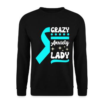 Anxiety disorder Anxiety disorder - Unisex Sweatshirt - black - Front - Alina (178cm) & Michal (187cm)