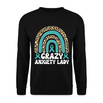 Trouble anxieux Trouble anxieux - Sweat-shirt Unisexe - noir - Devant - Alina (178cm) & Michal (187cm)