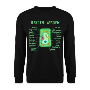 Anatomy Of Plant Cell Biology Biologist Science - Unisex Sweatshirt - black - Front - Alina (178cm) & Michal (187cm)