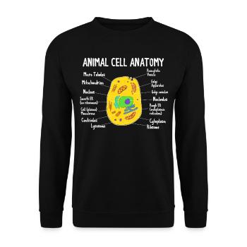 Anatomy Of Animal Cell Biology Biologist Science - Unisex Sweatshirt - black - Front - Alina (178cm) & Michal (187cm)
