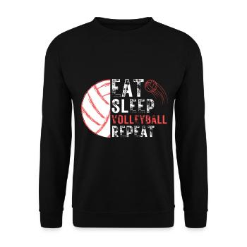 Volleyball Saying Volleyball Player - Unisex Sweatshirt - black - Front - Alina (178cm) & Michal (187cm)