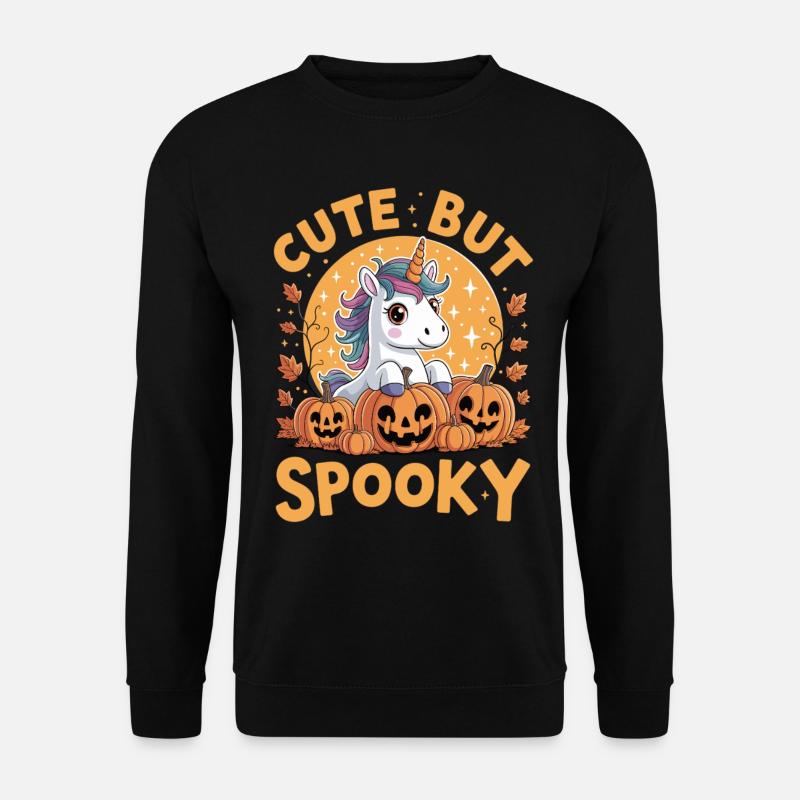 Mignon mais effrayant – Licorne d’Halloween - Sweat-shirt Unisexe - noir