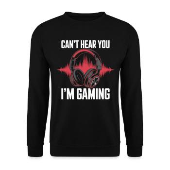 Gaming time is focus time Gaming is my seriousness - Unisex Sweatshirt - black - Front - Alina (178cm) & Michal (187cm)