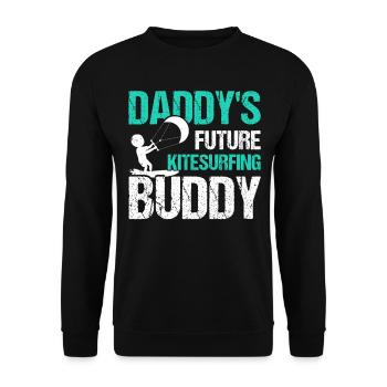 Kitesurfer Baby - Daddy's Future Kitesurfing Buddy - Unisex Sweatshirt - black - Front - Alina (178cm) & Michal (187cm)