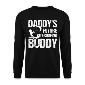 Kiteboarding Baby - Daddy’s Future Kitesurfing - Sweat-shirt Unisexe - noir - Devant - Alina (178cm) & Michal (187cm)