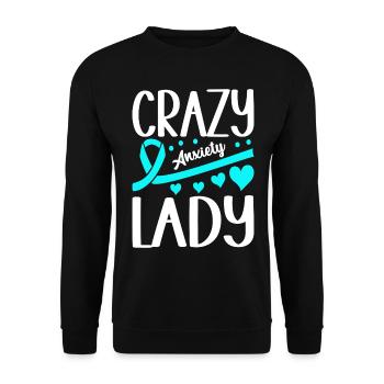 Anxiety disorder Anxiety disorder - Unisex Sweatshirt - black - Front - Alina (178cm) & Michal (187cm)