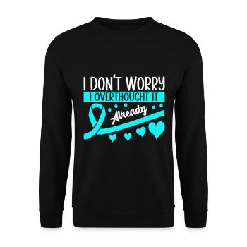 Anxiety disorder Anxiety disorder - Unisex Sweatshirt - black - Front - Alina (178cm) & Michal (187cm)