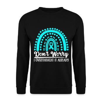 Trouble anxieux Trouble anxieux - Sweat-shirt Unisexe - noir - Devant - Alina (178cm) & Michal (187cm)