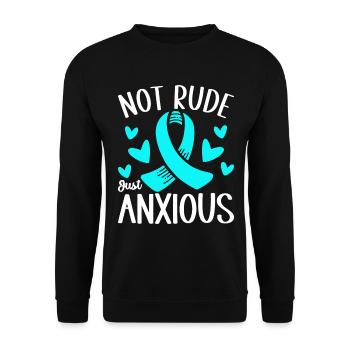 Trouble anxieux Trouble anxieux - Sweat-shirt Unisexe - noir - Devant - Alina (178cm) & Michal (187cm)