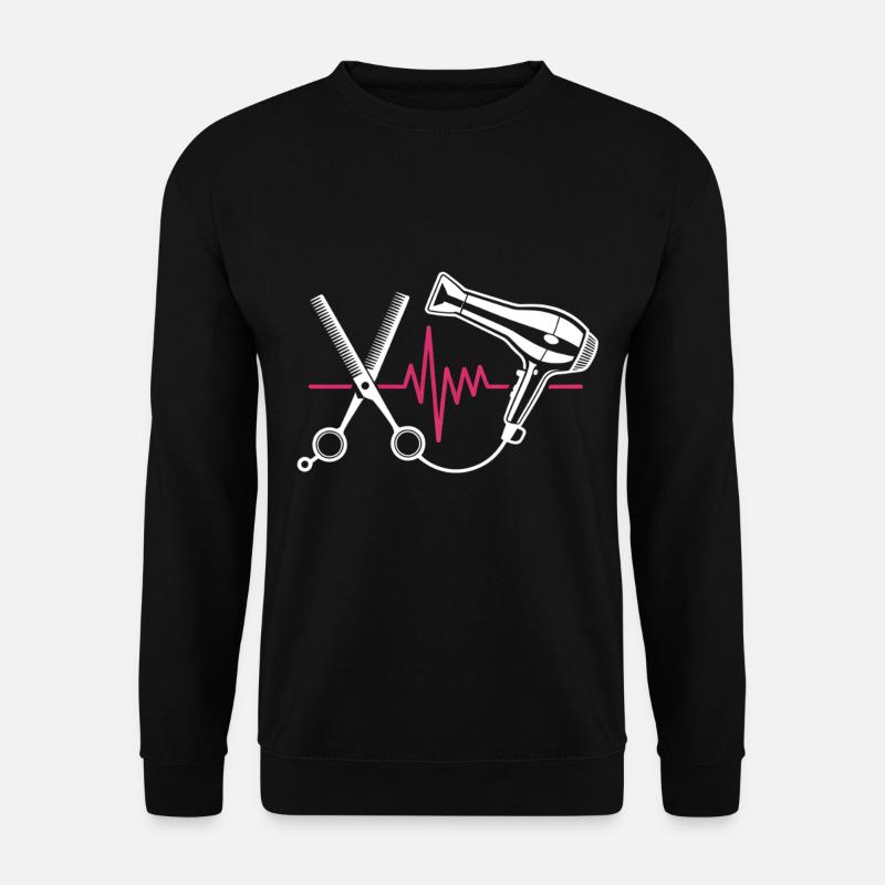 Coupe de cheveux de coiffeur - Sweat-shirt Unisexe - noir