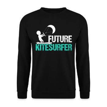 Bébé kitesurfeur - Futur kitesurfeur - Sweat-shirt Unisexe - noir - Devant - Alina (178cm) & Michal (187cm)
