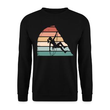 Climbing Girl – Empowered Women on the Rocks - Unisex Sweatshirt - black - Front - Alina (178cm) & Michal (187cm)