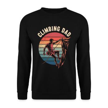Climbing Dad - Unisex Sweatshirt - black - Front - Alina (178cm) & Michal (187cm)